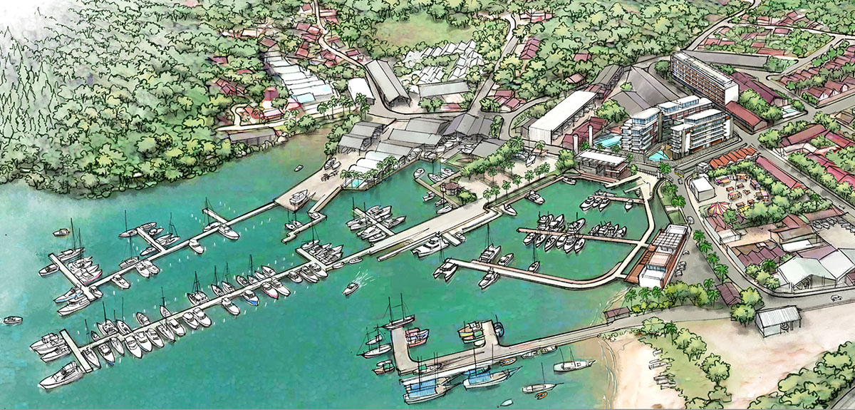 perspectiva artística arquitetônica - vista de pássaro; bird's view architectural rendering - Ricardo Ligabue