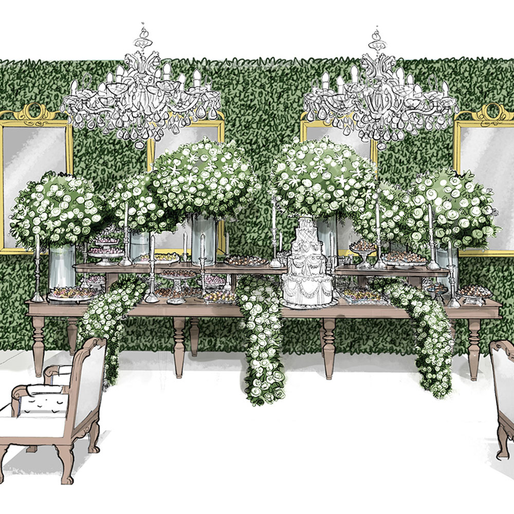 perspectiva artística arquitetônica - eventos; architectural rendering - Ricardo Ligabue