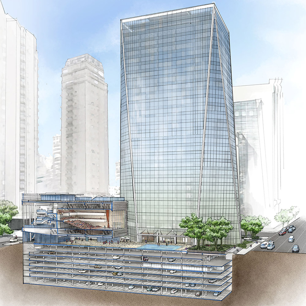 perspectiva artística arquitetônica - exteriores, paisagismo; landscape architectural rendering - Ricardo Ligabue