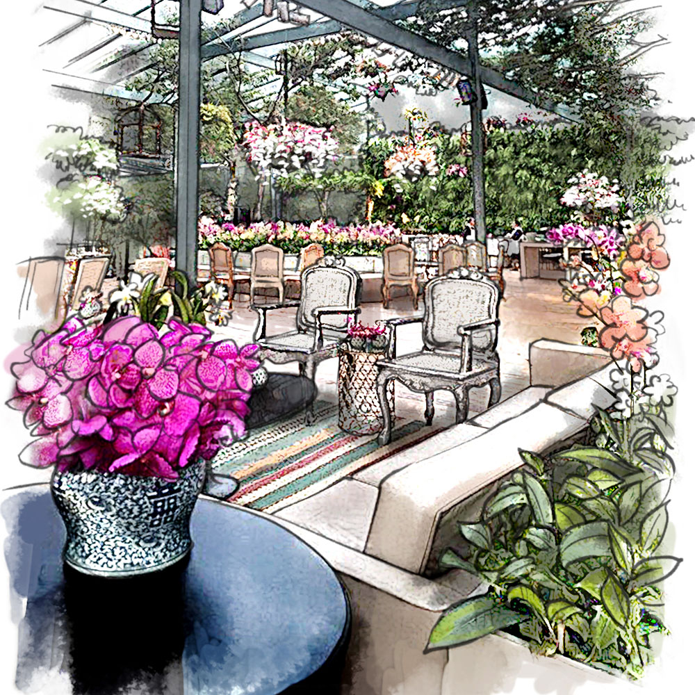 perspectiva artística arquitetônica - eventos; architectural rendering - Ricardo Ligabue