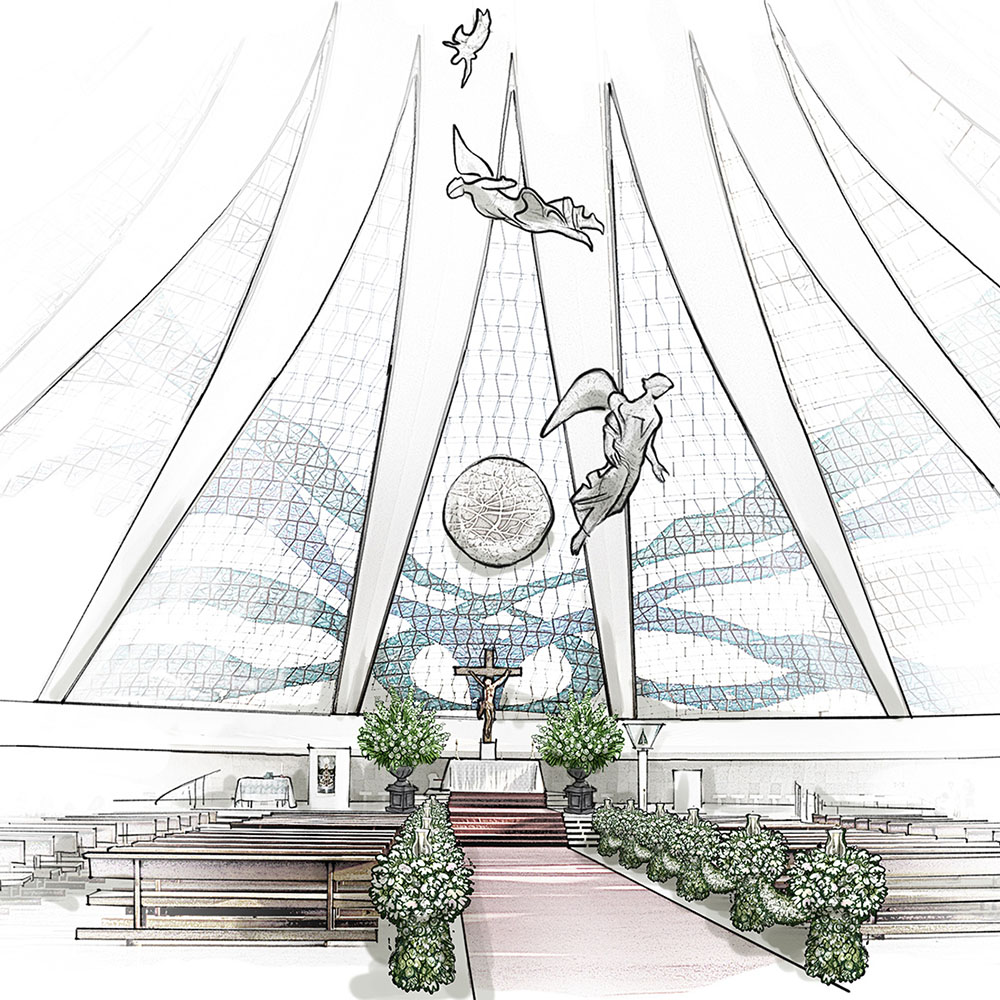 perspectiva artística arquitetônica - eventos; architectural rendering - Ricardo Ligabue