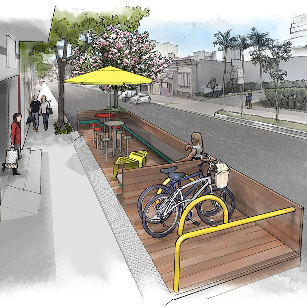 perspectiva artística arquitetônica - exteriores, paisagismo; landscape architectural rendering - Ricardo Ligabue