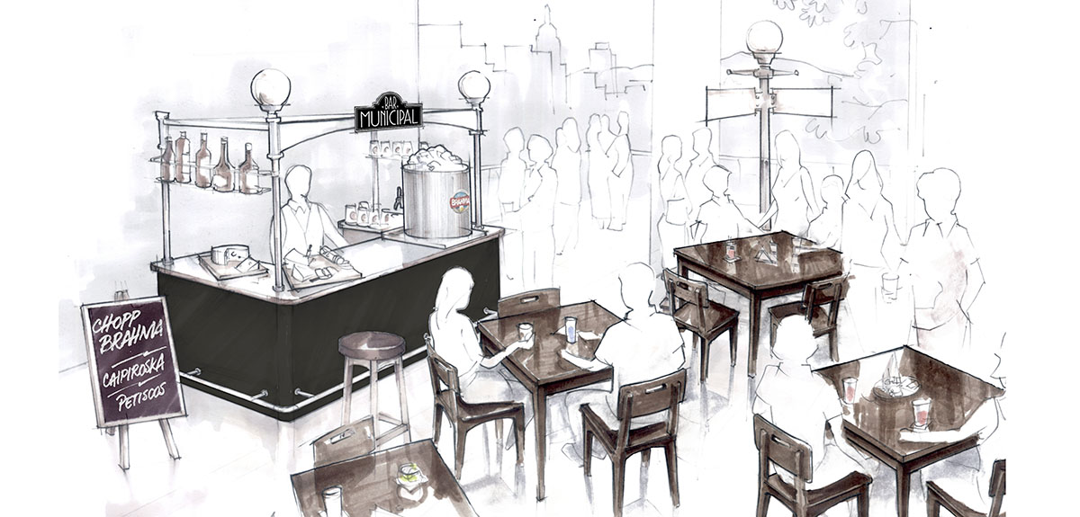 perspectiva artística arquitetônica - eventos; architectural rendering - Ricardo Ligabue