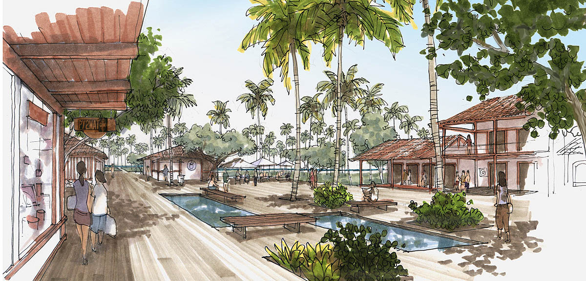 perspectiva artística arquitetônica - exteriores, paisagismo; landscape architectural rendering - Ricardo Ligabue